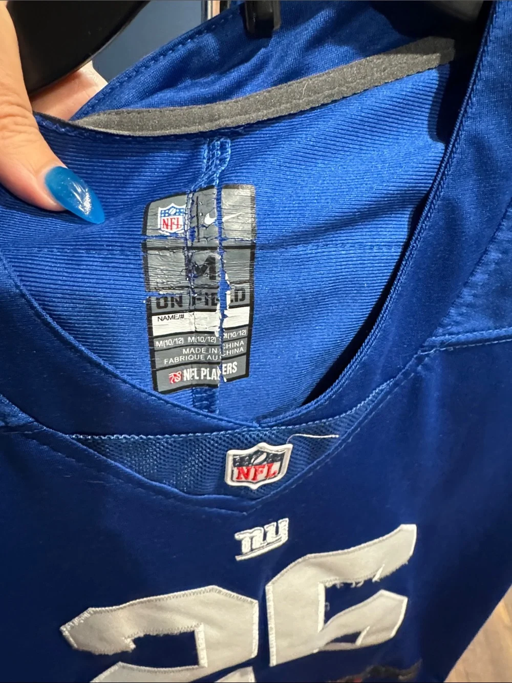 Nike Kids Football Jersey in Royal Blue with White 26